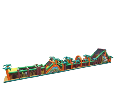 Vente château gonflable parcours d'obstacles jungle