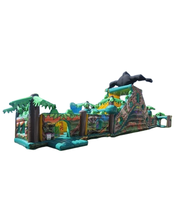 Vente château gonflable parcours d'obstacle jungle gorille