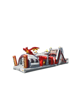 Vente château gonflable parcours d'obstacles dragon