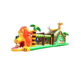 Vente château gonflable parcours d'obstacles jungle safari