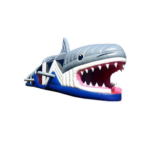 vente château gonflable parcours d'obstacles bébé requin