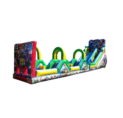 Vente château gonflable parcours d'obstacles Mickey mousse