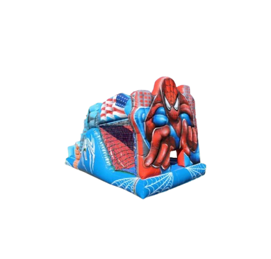 Vente château gonflable parcours d'obstacles Spiderman