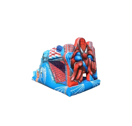 Vente château gonflable parcours d'obstacles Spiderman