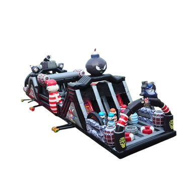 Vente château gonflable parcours d'obstacles Canon pirate