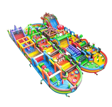 Vente château gonflable parcours d'obstacles Mario