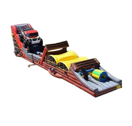 Vente château gonflable parcours d'obstacles Monster truck