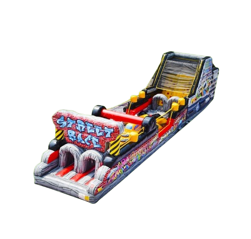 Vente château gonflable parcours d'obstacles Street race