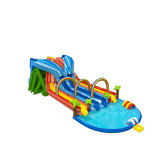 Vente château gonflable toboggan aquatique arc en ciel