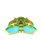 Vente château gonflable géant aquatique jungle abeilles