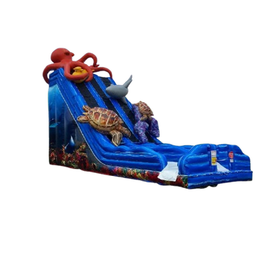 Vente château gonflable toboggan océan pieuvre