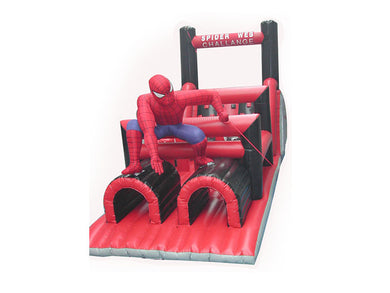 Vente château gonflable parcours d'obstacles Spiderman