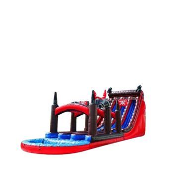 Vente château gonflable toboggan aquatique pirate