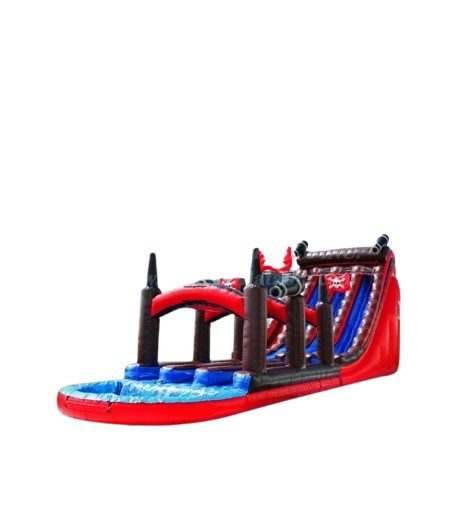 Vente château gonflable toboggan aquatique pirate