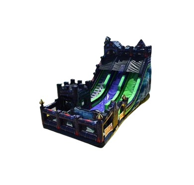 Vente château gonflable double toboggan halloween