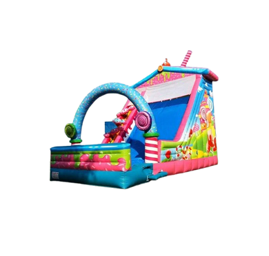 Vente château gonflable toboggan Candy land