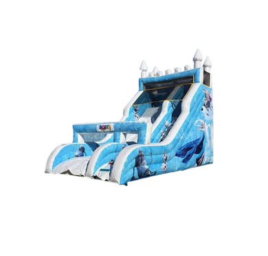 Vente château gonflable toboggan la reine des neiges