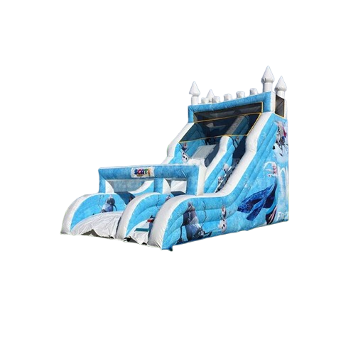 Vente château gonflable toboggan la reine des neiges