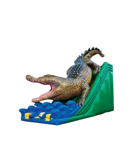 Vente château gonflable toboggan crocodile géant
