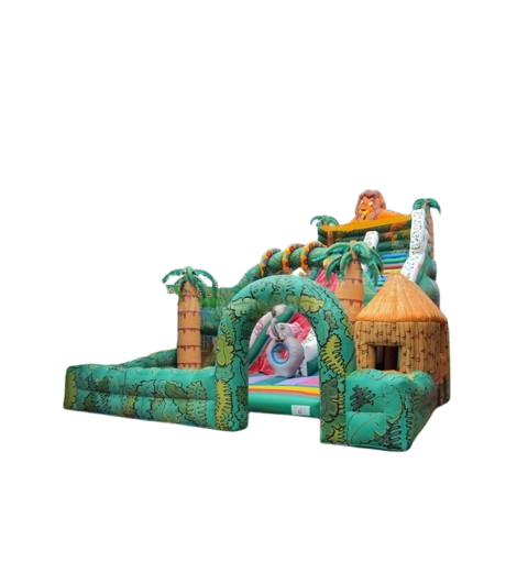 Vente château gonflable toboggan Safari