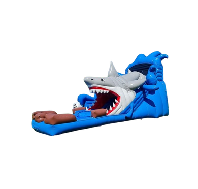 Vente château gonflable toboggan aquatique requin