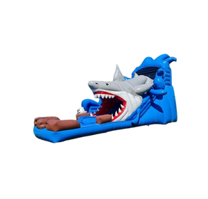 Vente château gonflable toboggan aquatique requin