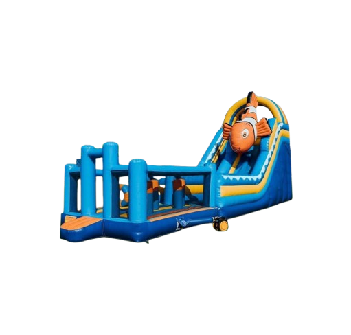 Vente château gonflable toboggan aquatique Nemo slide