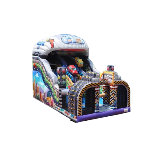 Vente château gonflable toboggan voiture