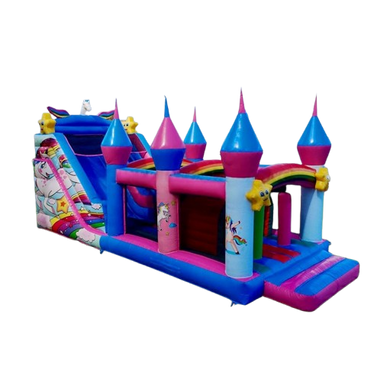Vente château gonflable toboggan Magic licorne