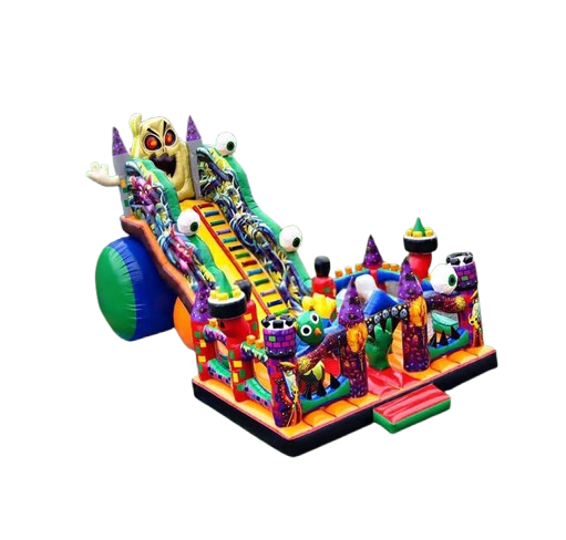 Vente château gonflable toboggan Monstre Halloween