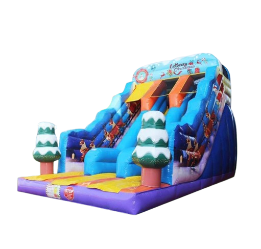 Vente château gonflable toboggan Rennes de Noel