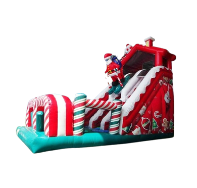 Vente château gonflable toboggan Père Noel