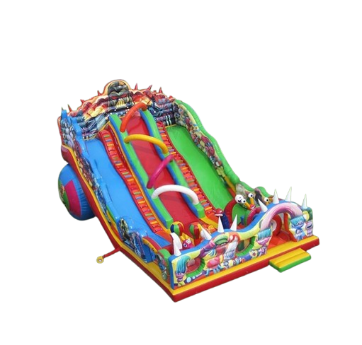 Vente château gonflable toboggan Méga troll