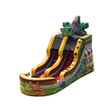 Vente château gonflable toboggan Dinosaure