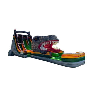 Vente château gonflable toboggan aquatique Dinosaure