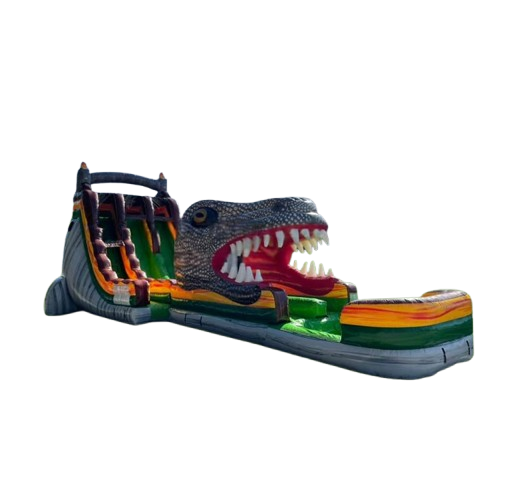 Vente château gonflable toboggan aquatique Dinosaure