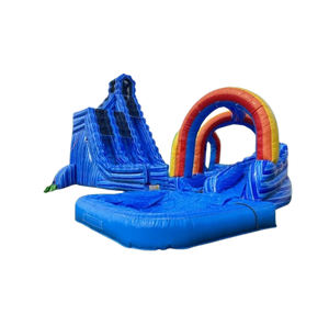 Vente château gonflable toboggan aquatique Blue speed