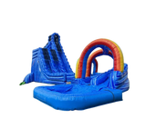 Vente château gonflable toboggan aquatique Blue speed