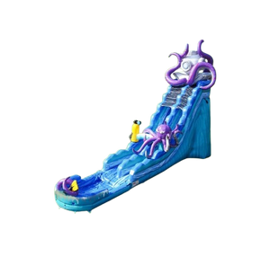 Vente château gonflable toboggan aquatique pieuvre