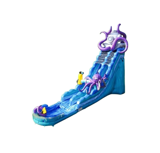 Vente château gonflable toboggan aquatique pieuvre