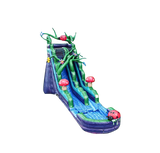 Vente château gonflable toboggan aquatique jungle enchanté