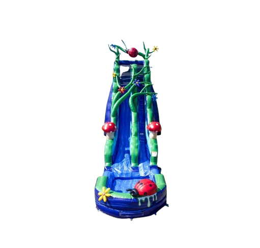 Vente château gonflable toboggan aquatique jungle enchanté