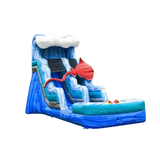 Vente château gonflable toboggan aquatique Océan
