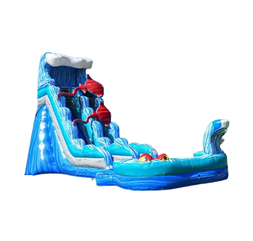 Vente château gonflable toboggan aquatique océan