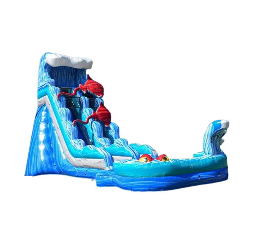 Vente château gonflable toboggan aquatique océan