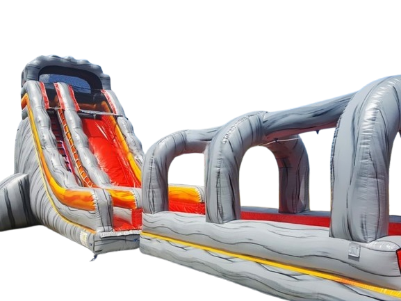Vente château gonflable toboggan aquatique Fire Speed