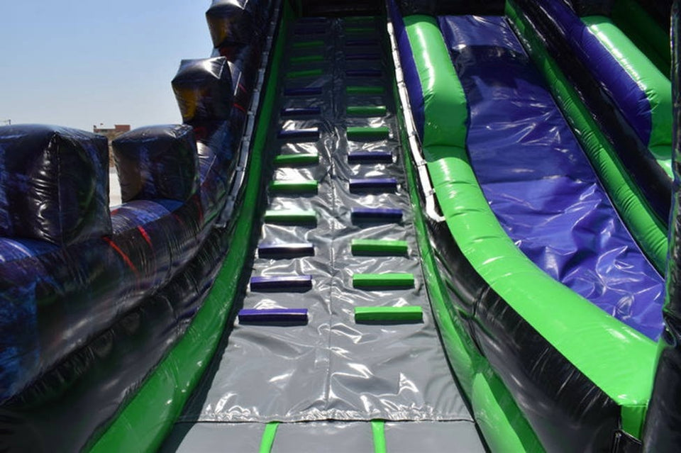 Vente château gonflable double toboggan halloween