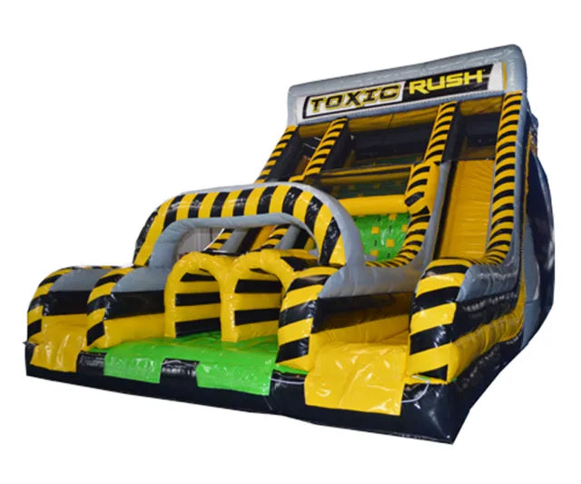 Vente château gonflable toboggan toxic rush