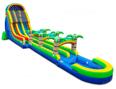 Vente château gonflable toboggan aquatique tropical slide