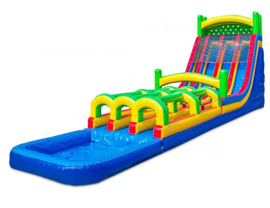 Vente château gonflable toboggan aquatique flash slide